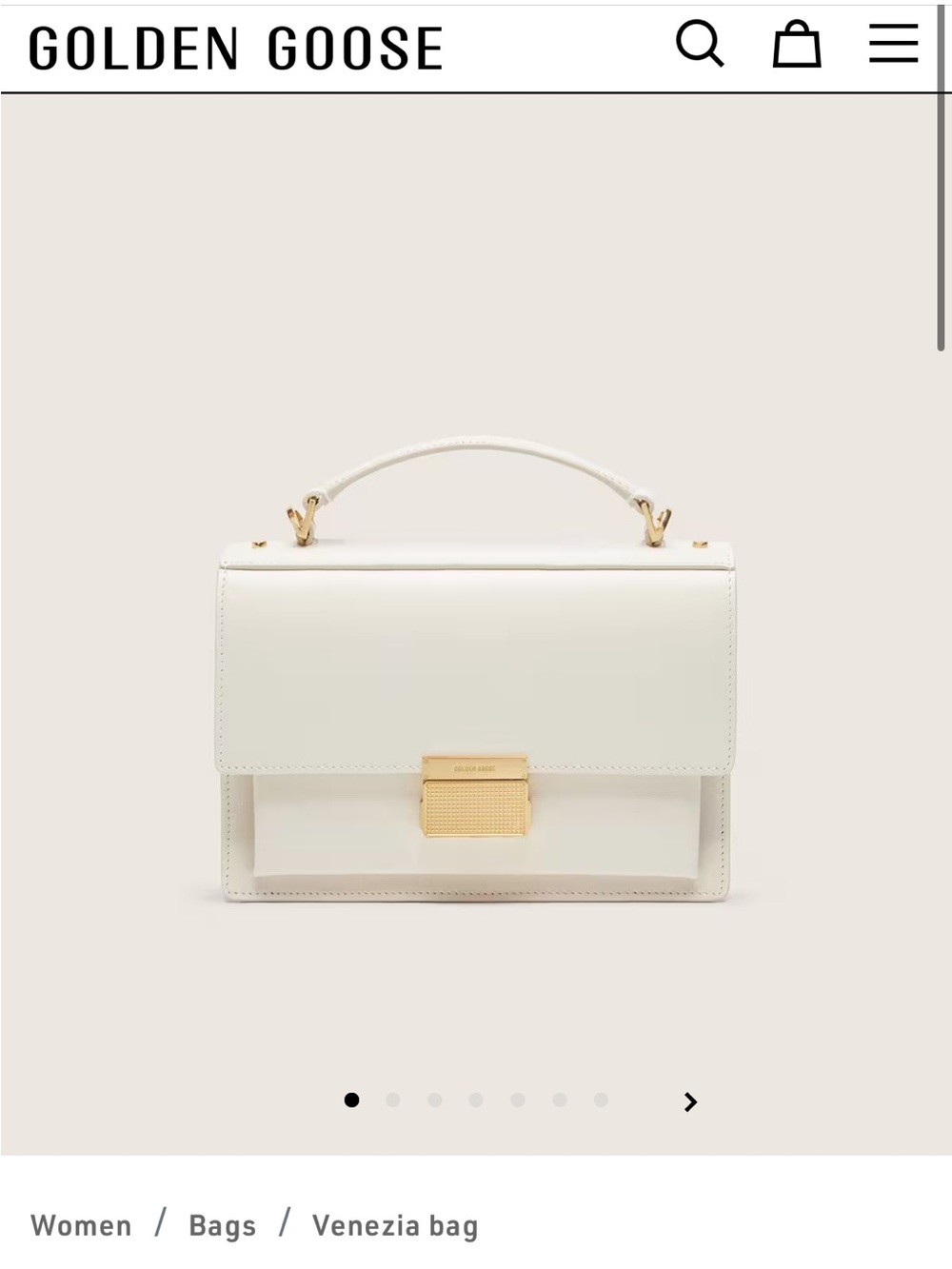 Venezia Butter-Colored Leather Top-Handle Bag